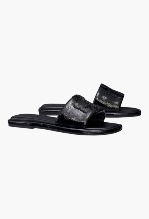 Perfect Black - Double T Sport Slide - GLAM MODA